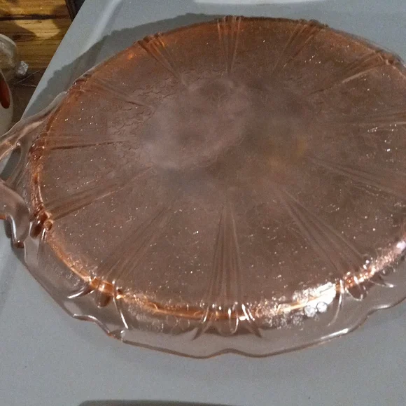 Vintage pink bowl and platter